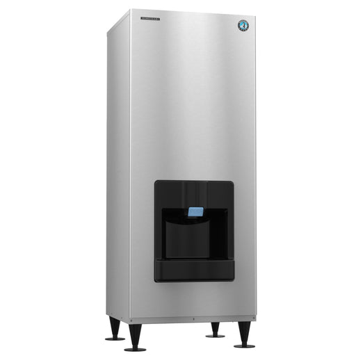 Hoshizaki DKM-500BWJ Crescent Cuber Icemaker with water-cooled built-in storage and stainless steel exterior.