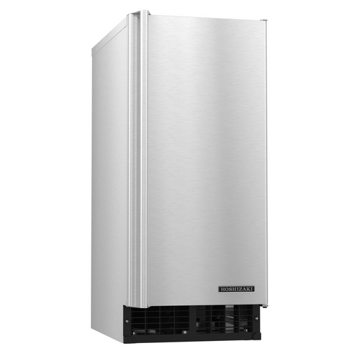 Hoshizaki AM-50BAJ top hat cuber icemaker with built-in storage bin, air-cooled design.