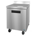 Hoshizaki WF27B-01 single section stainless steel worktop freezer with lockable door.