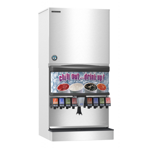 Hoshizaki KMS-1402MLJ Serenity Series Crescent Cuber Icemaker with drink dispenser