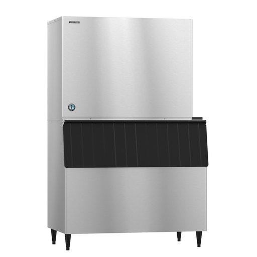 Hoshizaki KM-2600SWJ3 Crescent Cuber Icemaker, Water-cooled, 3 Phase, stainless steel exterior.