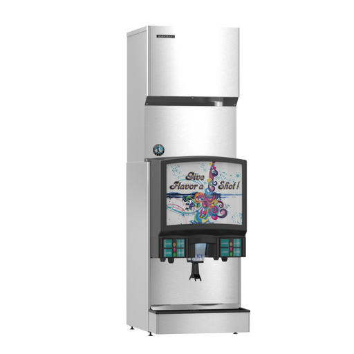 Hoshizaki KMS-1122MLJ Crescent Cuber Icemaker, remote-cooled, stainless steel, Serenity Series.