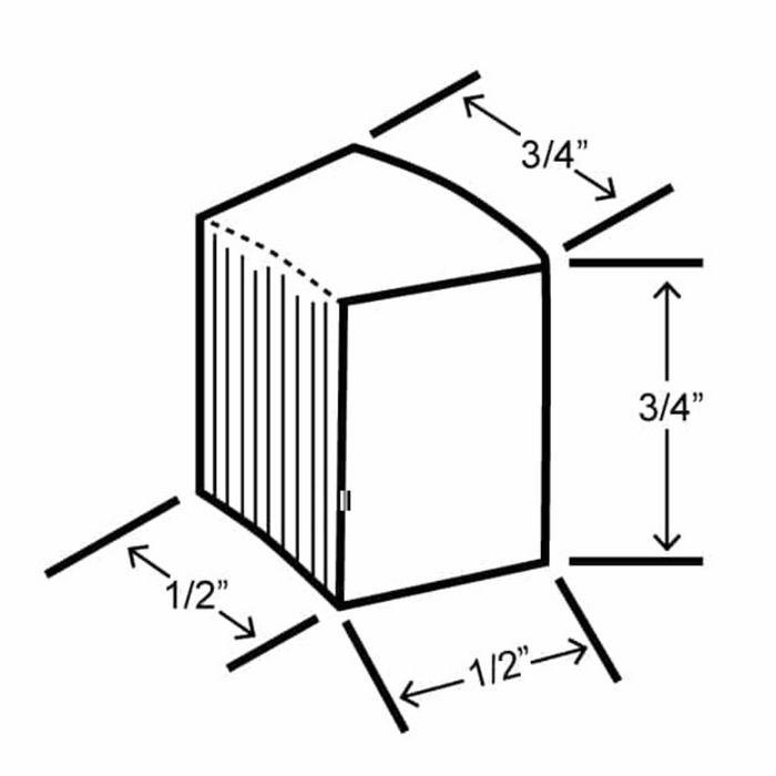 Hoshizaki F-1501MAJ-C air-cooled cubelet icemaker dimensions diagram.