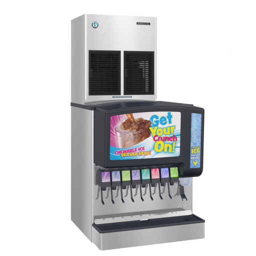 Hoshizaki FS-1022MLJ-C Cubelet Icemaker with SRC-10H, stainless steel, remote-cooled, produces up to 830 lbs of ice daily, Serenity Series.