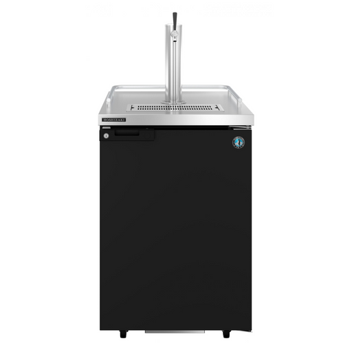 Hoshizaki DD24 Refrigerator, Single Section, Black Vinyl Back Bar Direct Draw with Solid Door