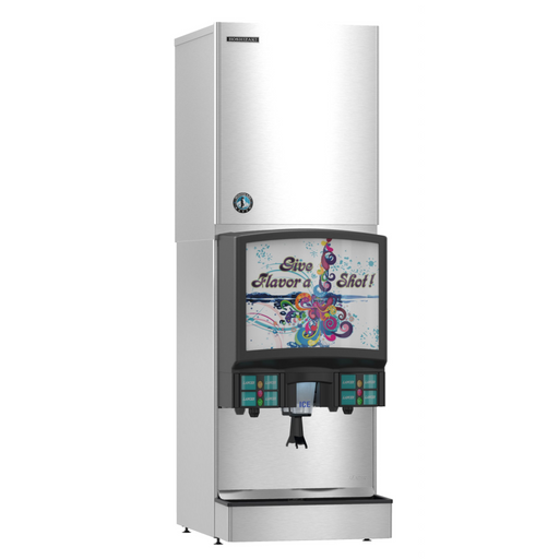 Hoshizaki KMS-822MLJ Crescent Cuber Icemaker, remote-cooled, stainless steel, produces crescent ice cubes.