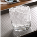 Glass of cubelet ice on a tray from Hoshizaki icemaker.