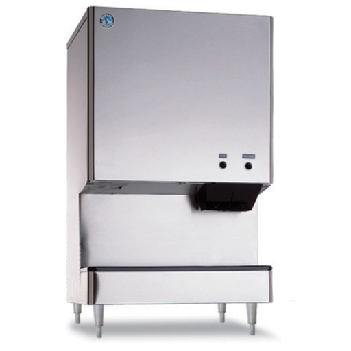 Hoshizaki DCM-500BWH water-cooled cubelet icemaker with built-in storage.