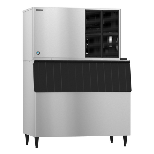 Hoshizaki KM-1301SAJ3 crescent cuber icemaker, air-cooled, 3 phase, stainless steel exterior.