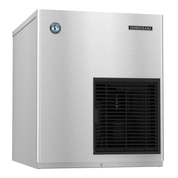 Hoshizaki F-801MWJ flaker icemaker, water-cooled, stainless steel, advanced CleanCycle24 design.