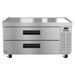 Hoshizaki CR49A stainless steel single section chef base prep table with two drawers.