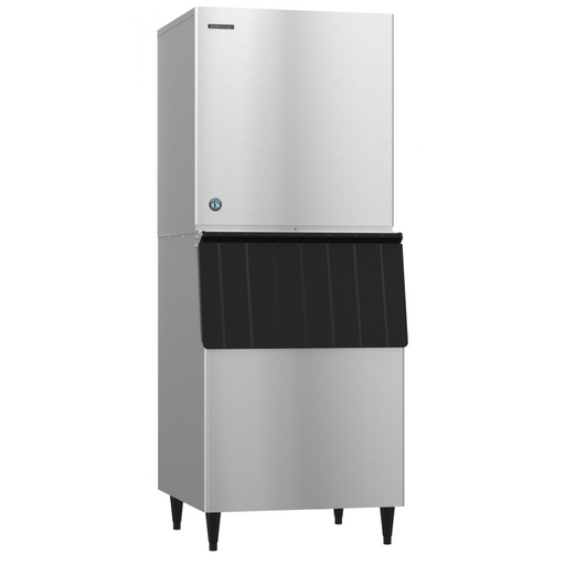 Hoshizaki KM-901MWJ Crescent Cuber Icemaker, water-cooled stainless steel exterior.