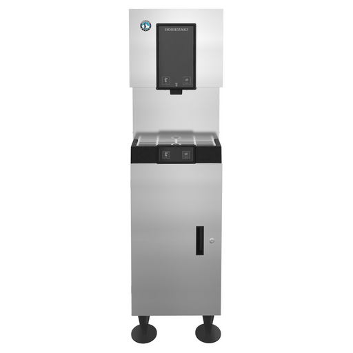 Hoshizaki SD-271 stainless steel icemaker and dispenser stand with lockable doors.