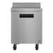 Hoshizaki WF27B-01 single section worktop freezer with stainless door and lock on casters.