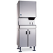 Hoshizaki DCM-500BWH-OS Cubelet Icemaker with water-cooled, hands-free dispenser, and built-in storage bin.