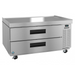 Hoshizaki CR49A single section chef base prep table with stainless drawers and casters.