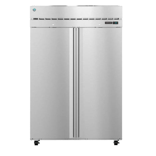 Hoshizaki Refrigerator R2A-FSN with stainless steel double doors and lock.