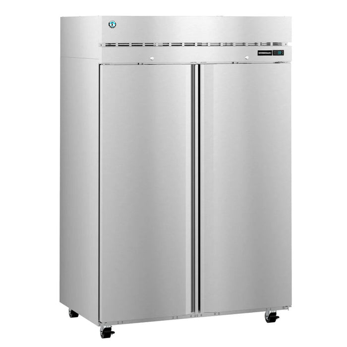 Hoshizaki Refrigerator R2A-FSN, two-section upright with stainless steel doors and lock, 115V.