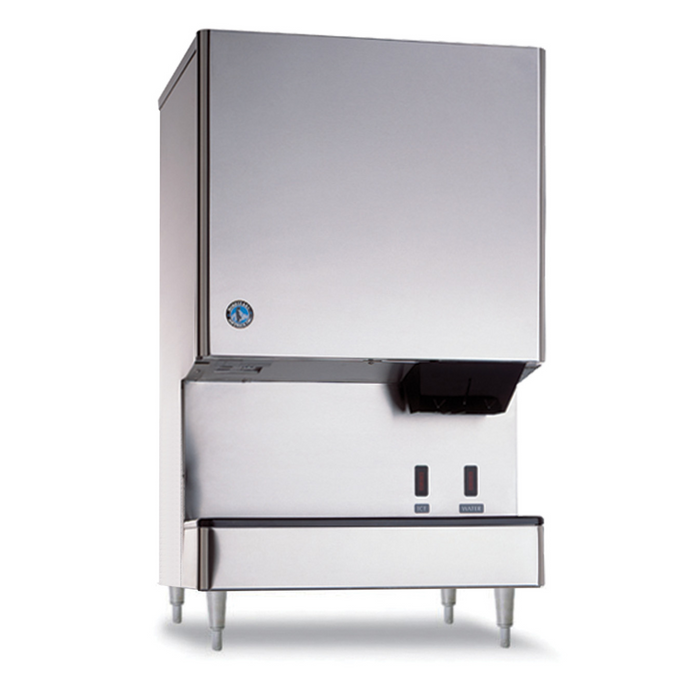 Hoshizaki DCM-500BWH-OS Cubelet Icemaker, Water-cooled, Hands-Free Dispenser with Built-in Storage.