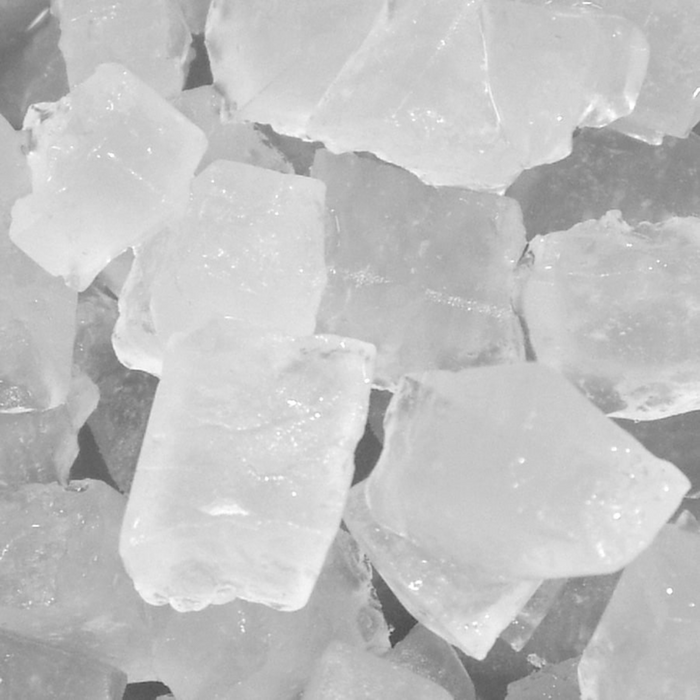 Close-up of Hoshizaki cubelet ice cubes, perfect for offices or kitchens.