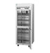 Hoshizaki Refrigerator and Freezer DT1A-HS with stainless steel dual temp design and lockable half doors.