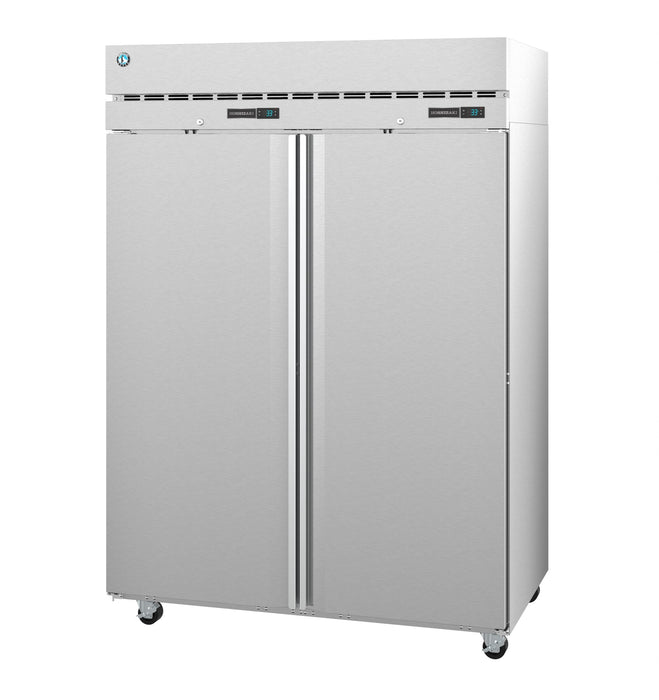 Hoshizaki Refrigerator and Freezer DT2A-FS, dual temp upright, stainless steel, full doors with lock.