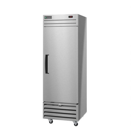 Hoshizaki EF1A-FS upright freezer with stainless door and lock.