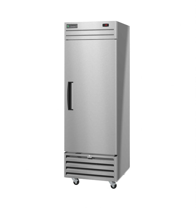 Hoshizaki EF1A-FS upright freezer with stainless door and lock.