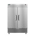 Two-section Hoshizaki EF2A-FS freezer with full stainless steel doors and locks.