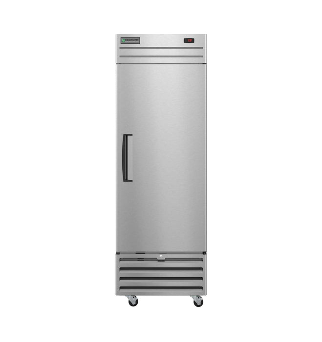 Hoshizaki ER1A-FS single section upright refrigerator, full stainless steel door with lock.