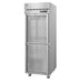 Hoshizaki F1A-HG Single Section Upright Freezer with Stainless Door and Lock.