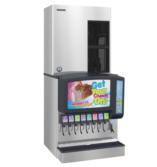 Remote-cooled Hoshizaki FS-1501MLJ-C cubelet icemaker, stainless steel, Serenity Series.