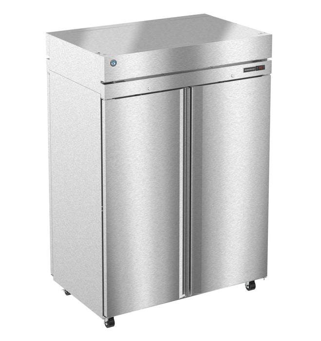 Hoshizaki HC2A-FS-FS heated cabinet, two-section pass-thru, full stainless steel doors, energy-efficient.