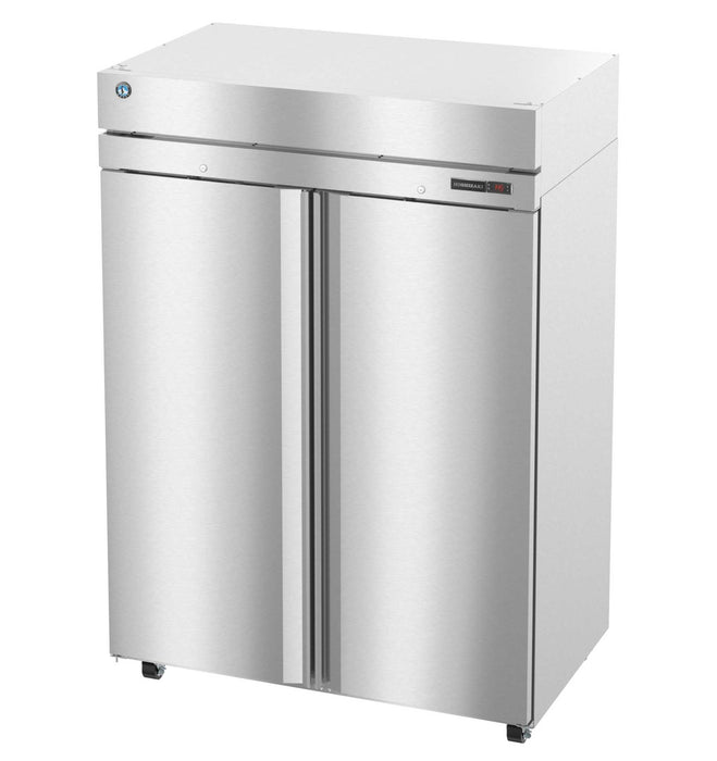 Hoshizaki HC2A-FS heated cabinet with two full stainless steel doors on casters.