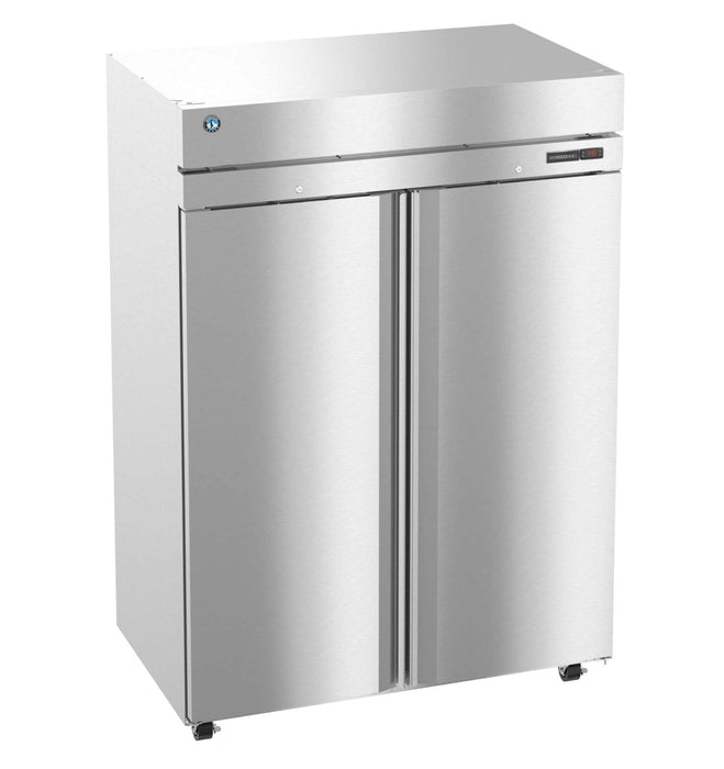 Hoshizaki HC2A-FS Heated Cabinet, two-section upright with full stainless steel doors and lock.