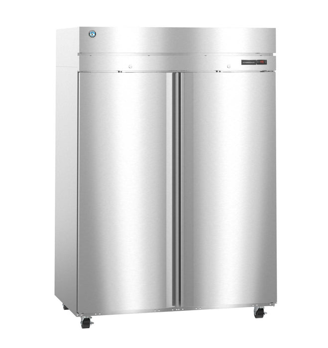 Hoshizaki HC2A-FS heated cabinet with full stainless steel doors and casters.