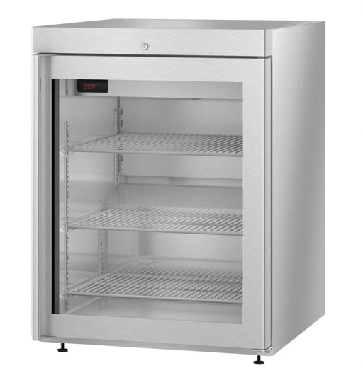 Hoshizaki HR24C-G single section undercounter refrigerator with glass door.