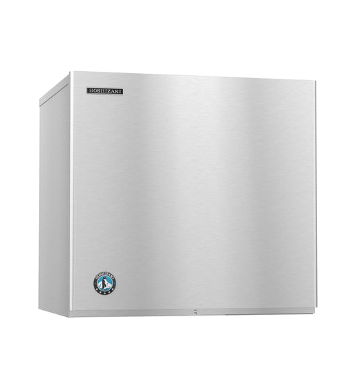 Hoshizaki KMD-860MRJZ Crescent Cuber Icemaker, Remote-cooled, stainless steel exterior.