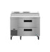 Hoshizaki PR46B-D2 single section pizza prep table with stainless drawers.