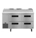 Hoshizaki PR60B-D4 two-section pizza prep table with stainless drawers.