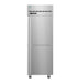 Hoshizaki Refrigerator PT1A-HS-HS single section pass thru with half stainless steel doors on casters.