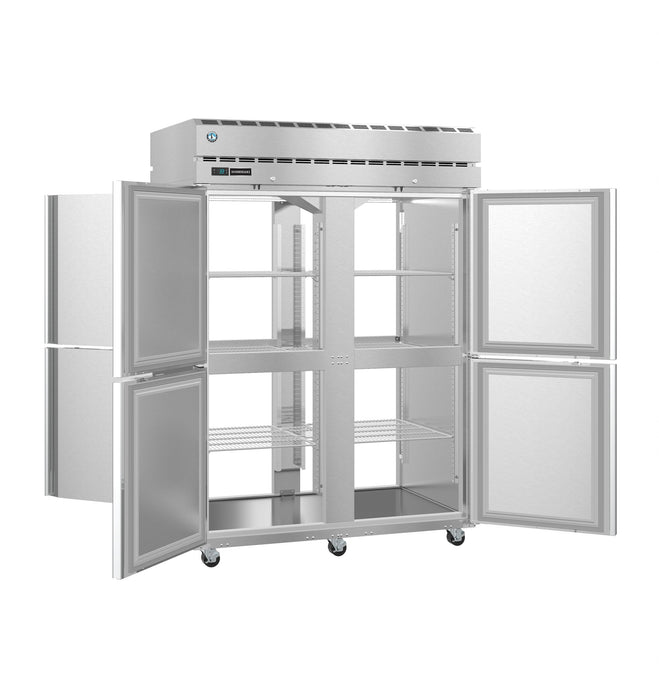 Hoshizaki Refrigerator PT2A-HS-HS with half stainless doors, two-section pass-thru design, and LED display.