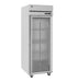 Hoshizaki R1A-FG single section upright refrigerator with full glass door and lock.