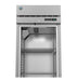 Hoshizaki R1A-FS refrigerator with single section upright design, stainless steel door, and digital display.