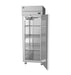 Hoshizaki R1A-FS single section upright refrigerator with full stainless door and interior shelves.