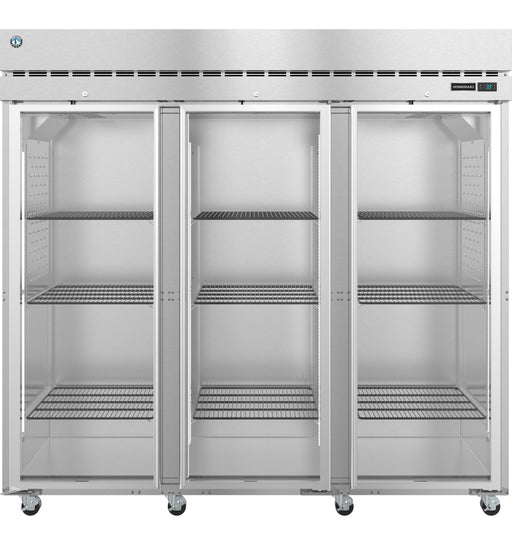 Hoshizaki Refrigerator R3A-FG with three-section glass doors and LED display.