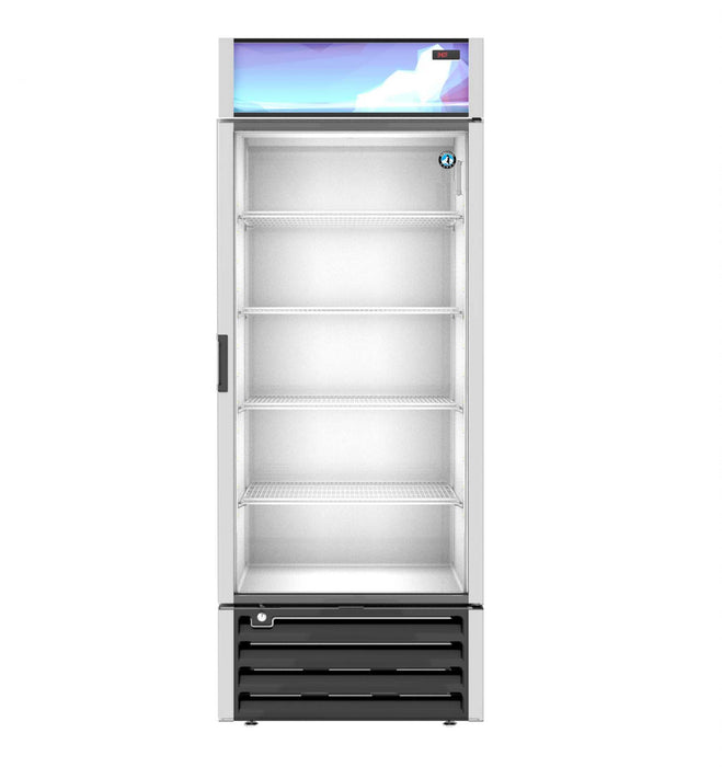 Hoshizaki RM-26-HC glass door refrigerator, single section merchandiser.