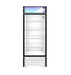 Hoshizaki RM-26-HC-WHT refrigerator with single section glass door merchandiser, featuring energy-efficient LED lighting and adjustable white epoxy shelves.