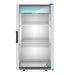 Hoshizaki RM-7-HC countertop refrigerator with glass door and adjustable shelves.