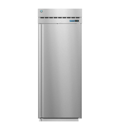 Hoshizaki RN1A-FS single section roll-in refrigerator with stainless steel door and lock.